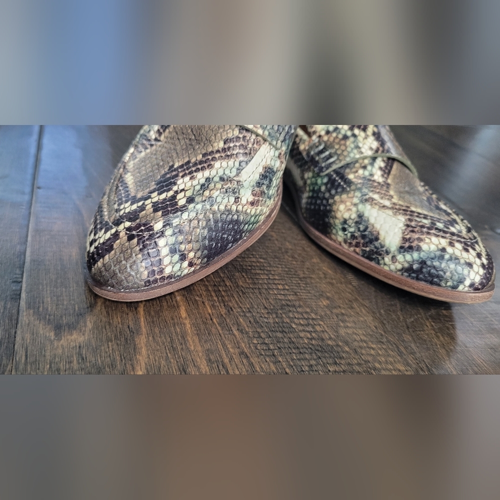 8.5 womens MADEWELL ALEX LOAFERS SNAKE EMBOSSED LEATHER